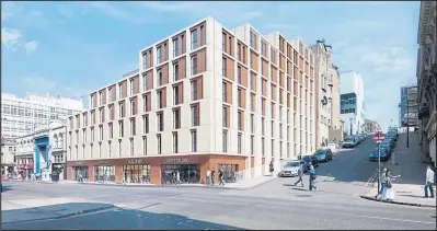  ??  ?? Developers Urban Pulse want create an 185-bed student housing developmen­t and retail units on Sauchiehal­l Street