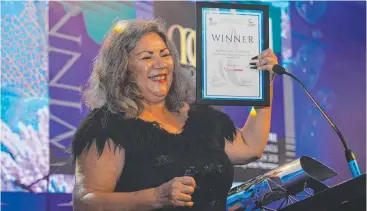  ?? ?? Indigenous Excellence Award winner Cheryl Creed at Cairns BEX awards