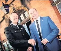 ??  ?? Chief Constable Darren Martland and PCC David Keane