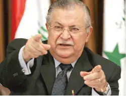  ?? | AP FILES ?? Ex- Iraqi president Jalal Talabani, pictured in 2007, presented himself as a unifying figure who could soothe tempers among Iraq’sKurds, Shiites and Sunnis.