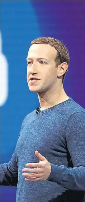  ?? (AP) ?? Protagonis­ta. Marc Zuckerberg, presidente de Facebook.