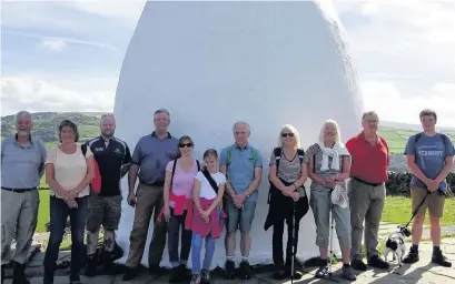  ??  ?? ●● Coun Alan Williams, mayor of Bollington, enjoyed some fantastic weather for his boundary walk