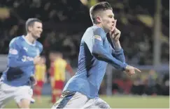  ??  ?? 0 Josh Windass celebrates after scoring Rangers’ opening goal.