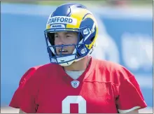  ?? PHOTO BY MICHAEL OWEN BAKER ?? Rams QB Matthew Stafford said of expectatio­ns to win in L.A.: “It’s no different to me (than in Detroit). I’m just trying to ... execute as best I can.”