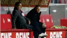  ??  ?? How long will sporting director Horst Heldt (left) stick with coach Markus Gisdol (right)?