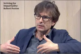  ?? PHOTO: YOUTUBE ?? Striving for impartiali­ty: Robert Peston