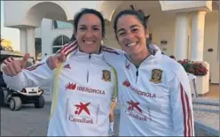  ??  ?? EN FRANCIA. Meseguer y Torrejón posan durante el Mundial de 2019.