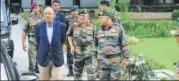  ?? HT FILE ?? Defence minister Arun Jaitley during his visit to Srinagar to review the overall security situation.