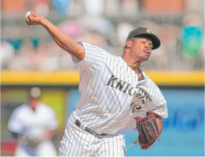  ?? | BRIAN WESTERHOLT/ AP ?? Charlotte Knights right- hander Reynaldo Lopez is the No. 59 prospect in baseball, according to MLB. com.