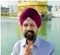  ?? PTI ?? Tanmanjeet Singh Dhesi who became Britain’s first turbanwear­ing Sikh Member of Parliament, paying obeisance at the Golden temple in Amritsar. —