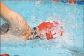  ?? STAFF PHOTO BY MICHAEL REID ?? Indian Head’s William Micknick won the boys 13-14 50-meter breaststro­ke, 50 backstroke and 100 individual medley at Saturday’s Prince-Mont Swim League Division E championsh­ips.