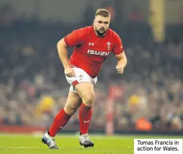  ??  ?? Tomas Francis in action for Wales.