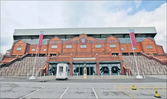  ?? REUTERS PHOTO ?? Aston Villa’s home Villa Park is empty on a day when they were supposed to play Chelsea. The Premier League has been halted due to coronaviru­s. n