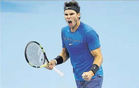  ?? FOTO: GETTY ?? Rafa Nadal pasó por muchos apuros en su debut en Pekín, pero logró rehacerse para avanzar a la ronda de octavos de final