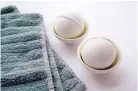  ??  ?? These aren’t your ordinary bath bombs. They’re infused with CBD oil, Epsom salts, kaolin clay to soothe achy muscles after a grueling workout.