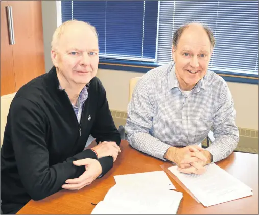  ?? GLEN WHIFFEN/THE TELEGRAM ?? Brothers Raymond (left) and Hayward Blake have been researchin­g stories of the people resettled in Newfoundla­nd from the 1950s through the 1970s, and say there should be an official apology for the hardship the resettleme­nt program caused. The Blake...