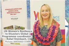  ?? Picture: MATAIASI STARK ?? UN Women’s Resilience to Disasters Global Programme coordinato­r, Rahel Steinbach.