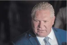  ?? TIJANA MARTIN THE CANADIAN PRESS FILE PHOTO ?? Incoming premier Doug Ford has vowed to dismantle Ontario’s cap-and-trade system of carbon credits.
