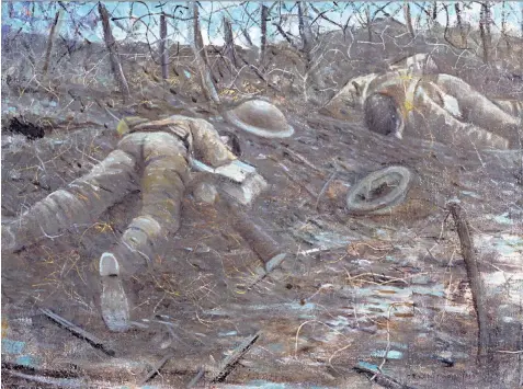  ??  ?? Devastatio­n endures: Paths of Glory by CRW Nevinson