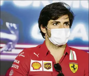  ?? FOTO: EFE ?? Carlos Sainz, en la rueda de prensa de ayer en Paul Ricard