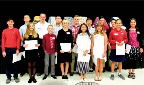  ?? COURTESY PHOTOGRAPH ?? The El Toyon Chapter of the Daughters of the American Revolution honored essay contest participan­ts and winners on March 1 in Lodi.