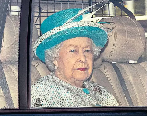  ??  ?? The Queen leaving the Royal Chapel of All Saints at Windsor Great Park yesterday morning as her son the Duke of York faced questions about his interview on Newsnight