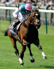  ??  ?? Frankel wows the crowd as he cruises to an easy six-length success in the 2000 Guineas