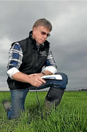  ?? MIKE SCOTT/FAIRFAX NZ ?? Methven farmer Craige Mackenzie, said farmers are focused on good environmen­tal outcomes.