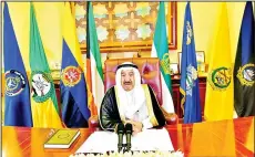  ?? Amiri Diwan photo ?? His Highness the Amir Sheikh Sabah Al-Ahmad Al-Jaber Al-Sabah delivers his
annual address marking the last 10 days of the Holy Month of Ramadan.