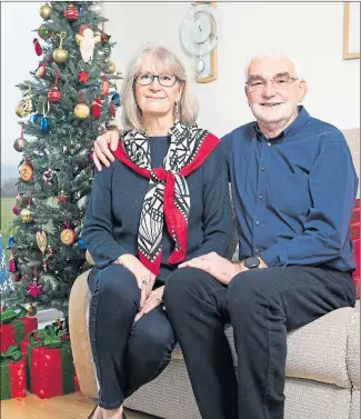  ?? Picture Andrew Cawley ?? Kate and Chris Donegan enjoying Christmas in Stirling