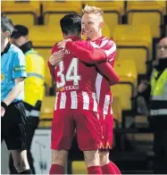  ?? ?? All smiles Ali Crawford netted St Johnstone’s decisive