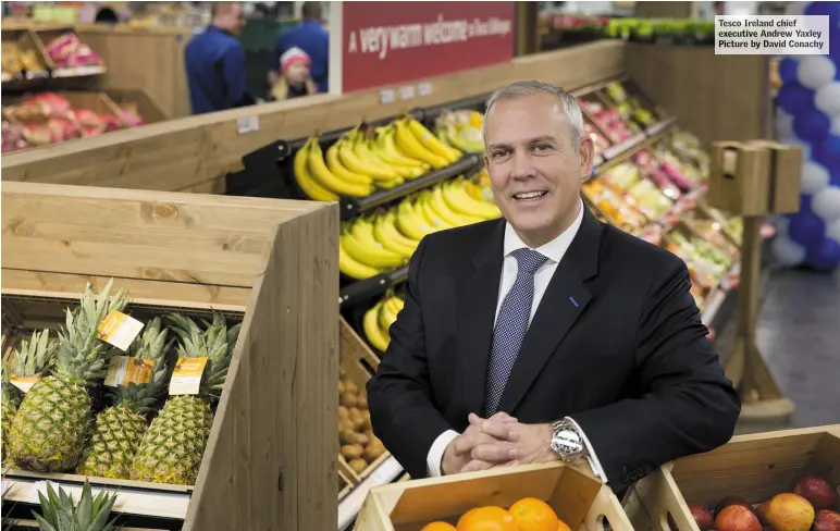  ??  ?? Tesco Ireland chief executive Andrew Yaxley Picture by David Conachy