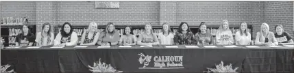 ??  ?? Calhoun College and Career Academy holds a signing day for future educators.