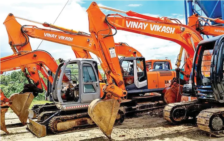  ?? Diggers from Vinay Vikash Hire. ??