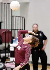  ?? Bud Sullins/Special to Siloam Sunday ?? Makenna Thomas and the Siloam Springs volleyball team begin their 2020 season at Rogers Heritage on Monday.