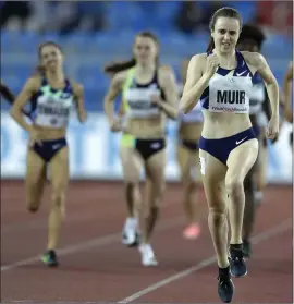  ??  ?? Laura Muir clocked her second fastest 800m time of the year