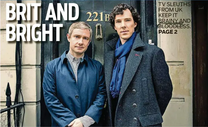  ?? PBS/TNS ?? Martin Freeman (left) and Benedict Cumberbatc­h in “Sherlock.”