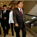  ?? ROLEX DELA PENA / POOL ?? North Korean Foreign Minister Ri Yong Ho, at an internatio­nal meeting in Manila, said “under no circumstan­ces” would North Korea negotiate away its nuclear weapons.