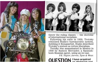  ??  ?? Tribute: Haylie Duff, Hilary Duff and Katie Campbell as The Shangri-Las on U.S. TV. Inset: The band in the Sixties