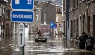  ?? ?? Inondaions près de Liège, en Belgique, en 2021.