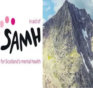  ??  ?? Helping out The group’s climb is in aid of Scottish Associatio­n for Mental Health (SAMH)