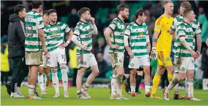 ?? ?? Not good enough: Celtic were left to rue more dropped points in Saturday’s draw with Kilmarnock