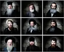  ?? AP PHOTO BY ODED BALILTY ?? In this combinatio­n of nine photos taken Feb. 11, men pose for portraits in Jerusalem's Old City. For men of all faiths in the holy city, a beard can be an important statement of religious devotion, connecting past generation­s to God through the...