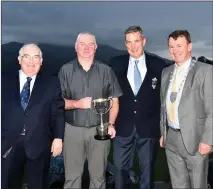  ??  ?? Sen. Paul Coghlan, Joe Daly Killarney Athletic FC Club Person oftheYear Award winner, Michael O’Shea Chairman Killarney Athletic & Cllr John Sheahan