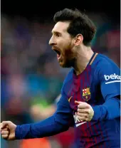  ??  ?? Lionel Messi ( above) and Cristiano Ronaldo. Messi has scored 32 goals in 41 matches for Barcelona this season, while Ronaldo has 31 from 33 for Real Madrid