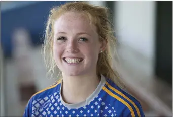  ??  ?? Wicklow midfielder Sarah Miley ahead of the Leinster Intermedia­te final with Laois this Sunday.
