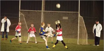  ??  ?? Jamie Cadogan scoring a point for Taghmon.