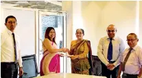  ??  ?? From left: Dimo Employee Engagement and Transforma­tion Head Navin Rupasinghe, Chief Human Resources Officer Dilrukshi Kurukulasu­riya, Skills Developmen­t and Vocational Training Ministry Skills Sector Developmen­t Division Additional Secretary Chandra...