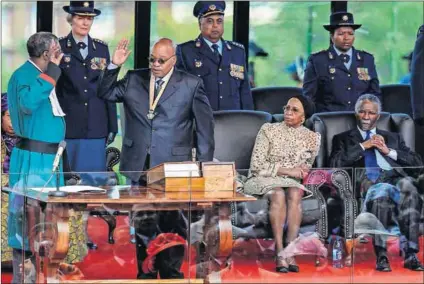  ?? Photo: Alexander Joe/Reuters ?? Prescient: Jacob Zuma spoke with conviction about curbing the abuse of power at his 2009 inaugurati­on.