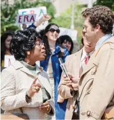  ??  ?? Uzo Aduba (left) as Shirley Chisholm.